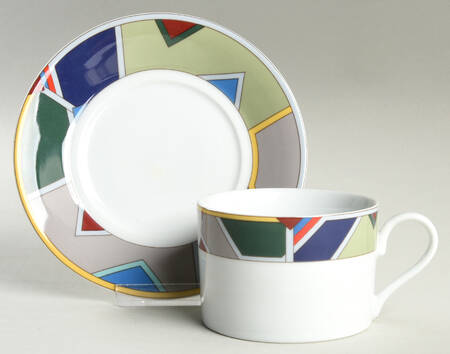 Parquet Flat Cup & Saucer Set