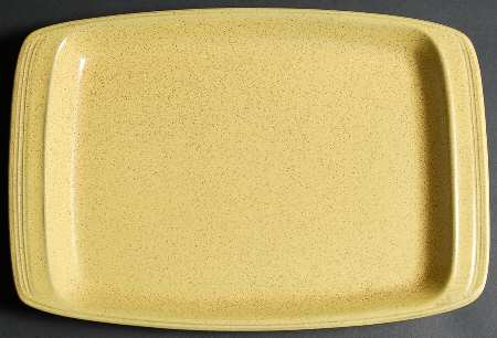 Painted Sands Yellow 14" Rectangular Serving Platter