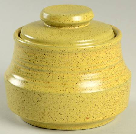 Painted Sands Yellow Sugar Bowl & Lid