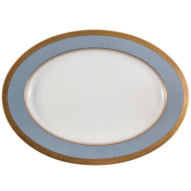 Palatial Sky 15" Oval Serving Platter