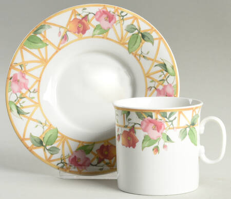 Parisian Trellis Flat Cup & Saucer Set