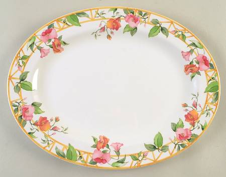 Parisian Trellis 14" Oval Serving Platter