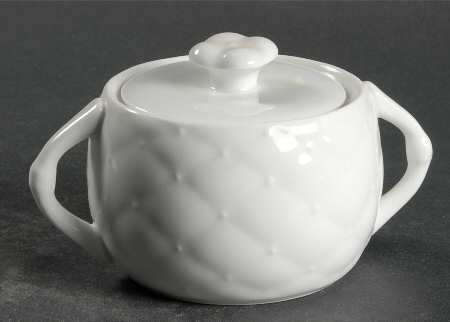 Palladio White Sugar Bowl & Lid
