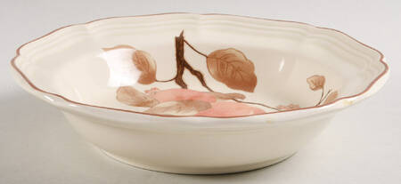 Peach Blush Rim Soup Bowl