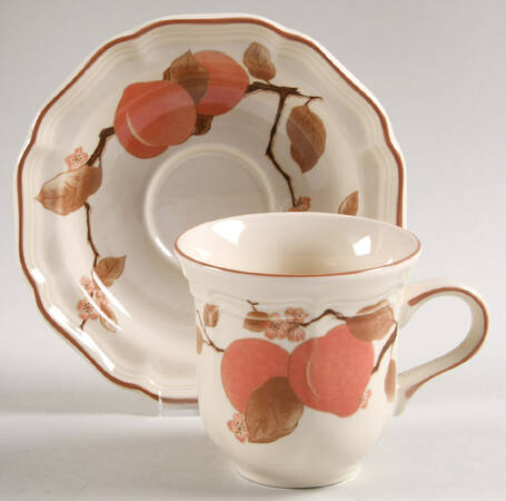Peach Blush Flat Cup & Saucer Set