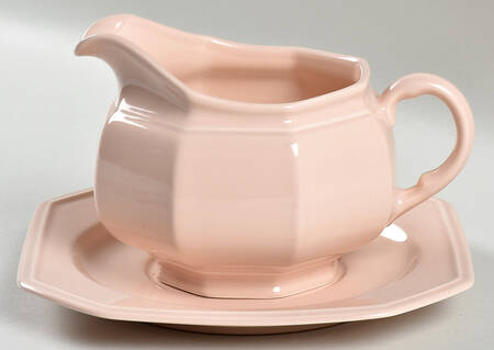 Peach Bloom Round Gravy Boat & Underplate
