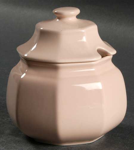 Peach Bloom Sugar Bowl & Lid