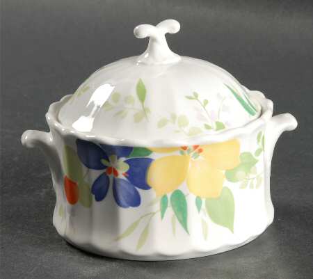 Perennial Bloom Sugar Bowl & Lid