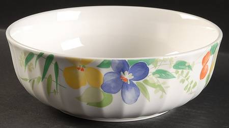 Perennial Bloom 8" Round Vegetable Bowl