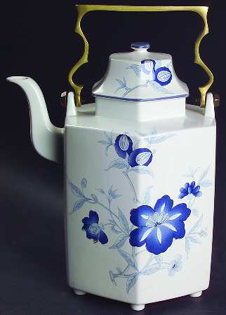 Persian Blue Brass Handle Coffee Pot & Lid
