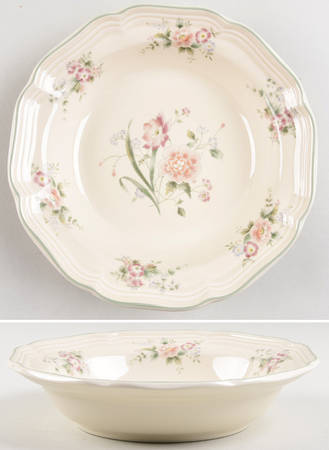 Peony Bouquet Rim Soup Bowl by Mikasa