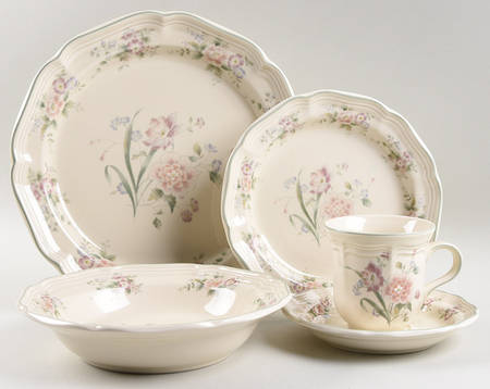Peony Bouquet 5 Piece Place Setting