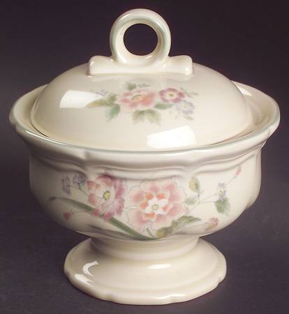 Peony Bouquet Sugar Bowl & Lid