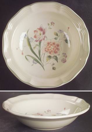 Peony Bouquet Rim Fruit/Dessert (Sauce) Bowl