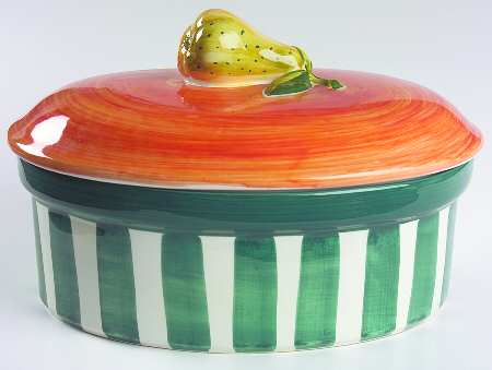 Pear Finale 2.5 Quart Oval Covered Casserole