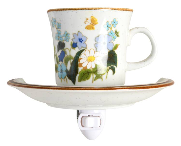 Petit Fleur 4 3/8"-4 5/8" Night Light/Cup & Saucer HC