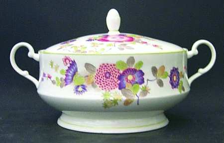 Peony (A6051, Bone China) Round Covered Vegetable