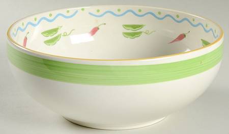 Peas & Peppers 8" Round Vegetable Bowl