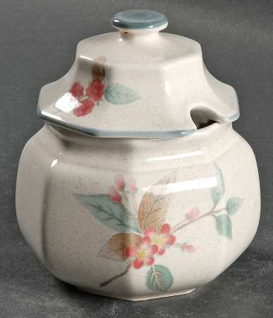Peaches & Plums Sugar Bowl & Lid