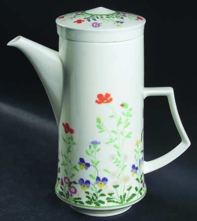 Petit Point Coffee Pot & Lid
