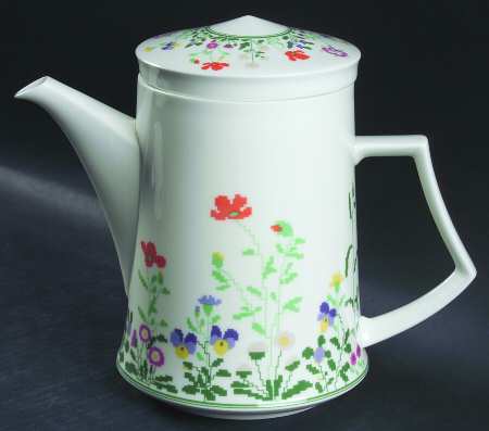 Petit Point Teapot & Lid