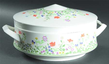 Petit Point Round Covered Vegetable
