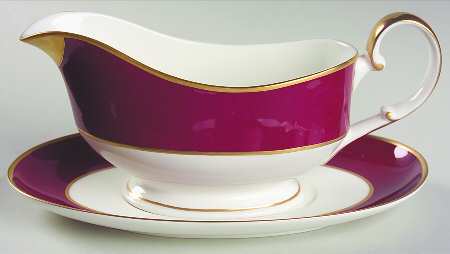 Persian Red Gravy Boat & Underplate