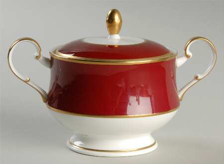 Persian Red Sugar Bowl & Lid