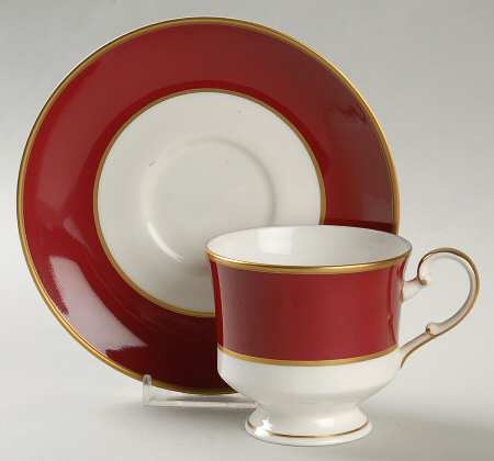 Persian Red Footed Cup & Saucer Set