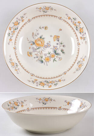 Peony Rose 9" Round Vegetable Bowl