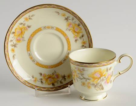 Peking Summer Footed Demitasse Cup & Saucer Set