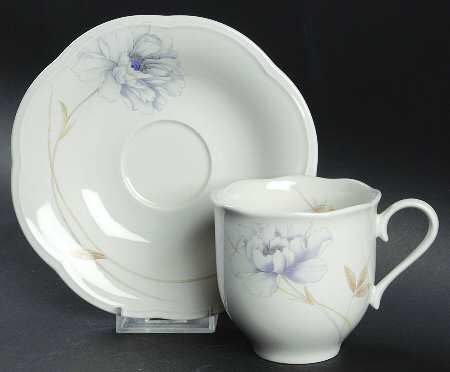 Peony Splendor Flat Cup & Saucer Set by Mikasa
