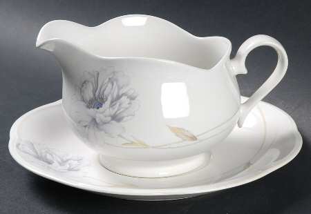 Peony Splendor Gravy Boat & Underplate