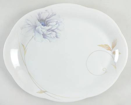 Peony Splendor 14" Oval Serving Platter