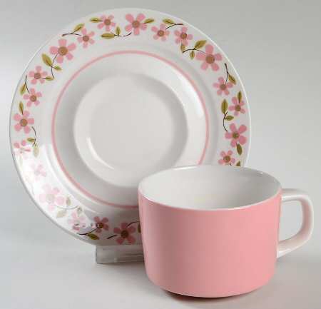 Petals Flat Cup & Saucer Set