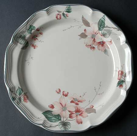 Pink Dogwood 12" Chop Plate (Round Platter)