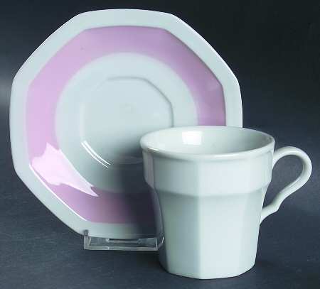 Pink Dawn Flat Cup & Saucer Set