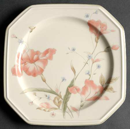 Pink Iris Salad Plate