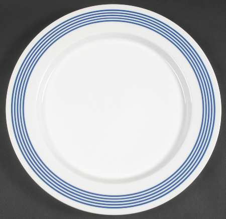 Pinstripe Blue 12" Chop Plate (Round Platter)