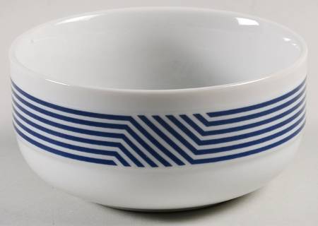 Pinstripe Blue Coupe Cereal Bowl