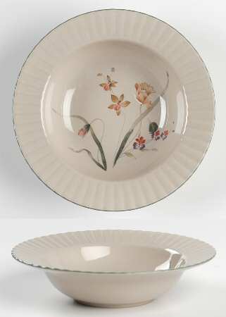 Pink Poppy Rim Fruit/Dessert (Sauce) Bowl