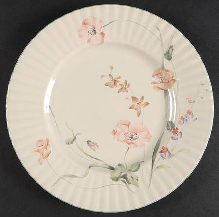 Pink Poppy Salad Plate