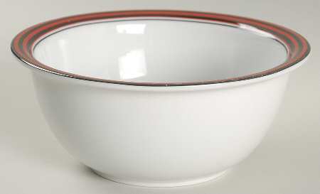 Pipeline Red Rim Cereal Bowl