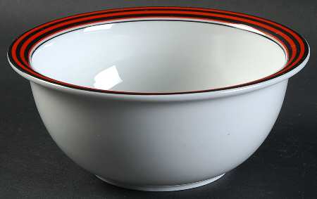 Pipeline Red Rim Fruit/Dessert (Sauce) Bowl