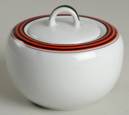Pipeline Red Sugar Bowl & Lid