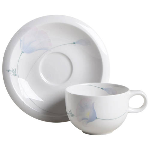 Pizzazz Flat Cup & Saucer Set