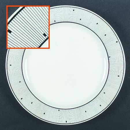 Pleats Black Dinner Plate