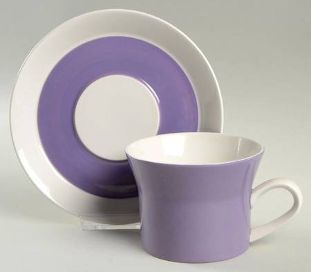 Plumberry Flat Cup & Saucer Set