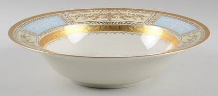 Pompadour Blue (Gold & White Flrs) 10" Round Vegetable Bowl