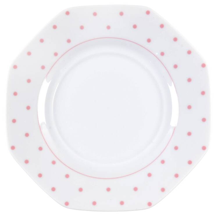 Polka Dots Pink Saucer